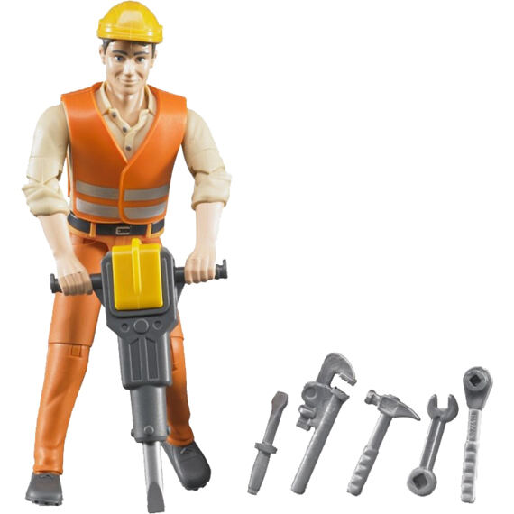 Figurka robotnika budowlanego - Bruder 60020