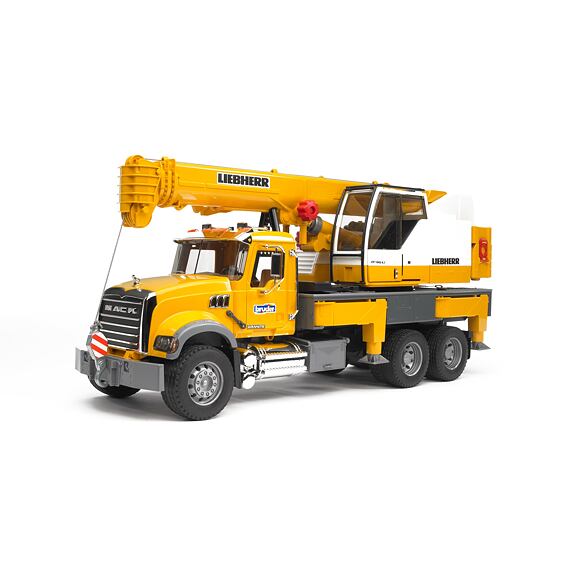 MACK Granite z dźwigiem Liebherr - Bruder 2818
