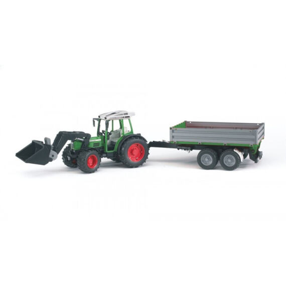 Ciągnik Fendt Farmer 209 S z ładowaczem czołowym + wywrotka - Bruder 1999